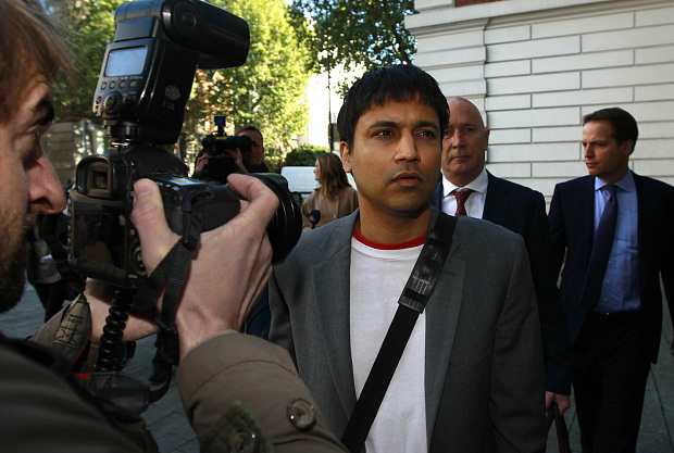 Navinder Sarao outside Westminster Magistrates Court