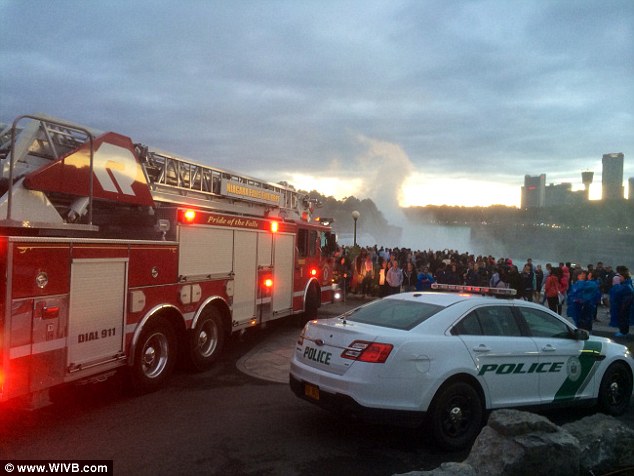 New York Parks police have launched a search operation this evening after a woman'intentionally plunged over the edge of Niagara Falls