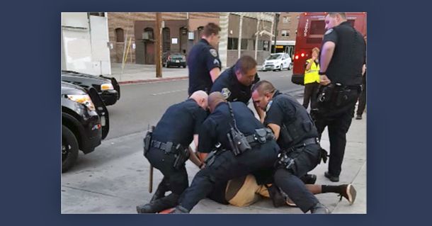 YouTube- Jaywalking arrest in Stockton Calif