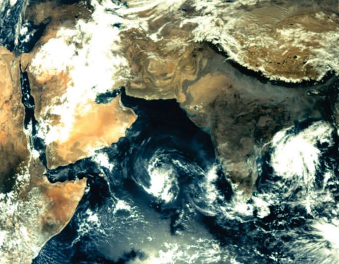 India as seen by Mars Colour Camera during the Mars Orbiter Mission journey towards Mars