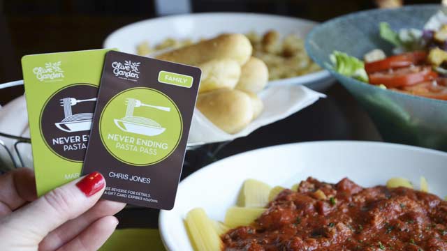 Olive Garden's Never Ending Pasta Pass is back!