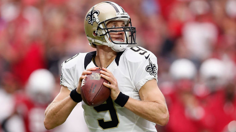 Quarterback Drew Brees takes on Tampa Bay this weekend