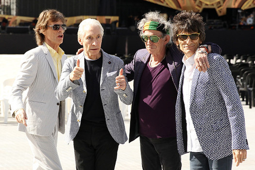 Rolling Stones members Ronnie Wood Charlie Watts Mick Jagger and Keith Richards in Adelaide Australia on Oct. 23 2014