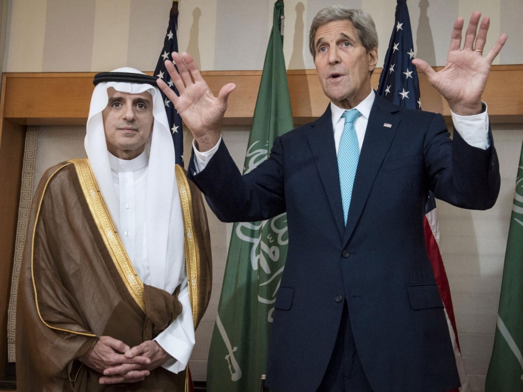 US Secretary of State John Kerry meets with Adel Ahmed Al-Jubeir Foreign Minister of Saudi Arabia