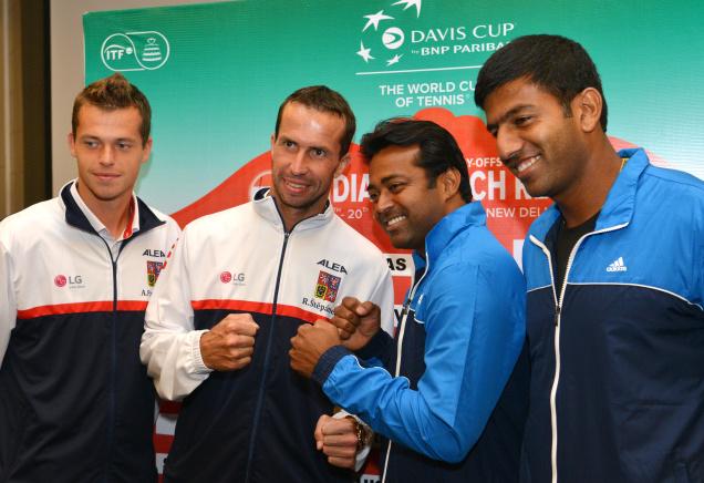 The doubles rubber will be crucial irrespective of how the opening singles swing and come Saturday Leander Paes and former partner Radek Stepanek will find themselves on opposite sides of the net beside Rohan Bopanna and Adam Pavlasek respectively. Phot