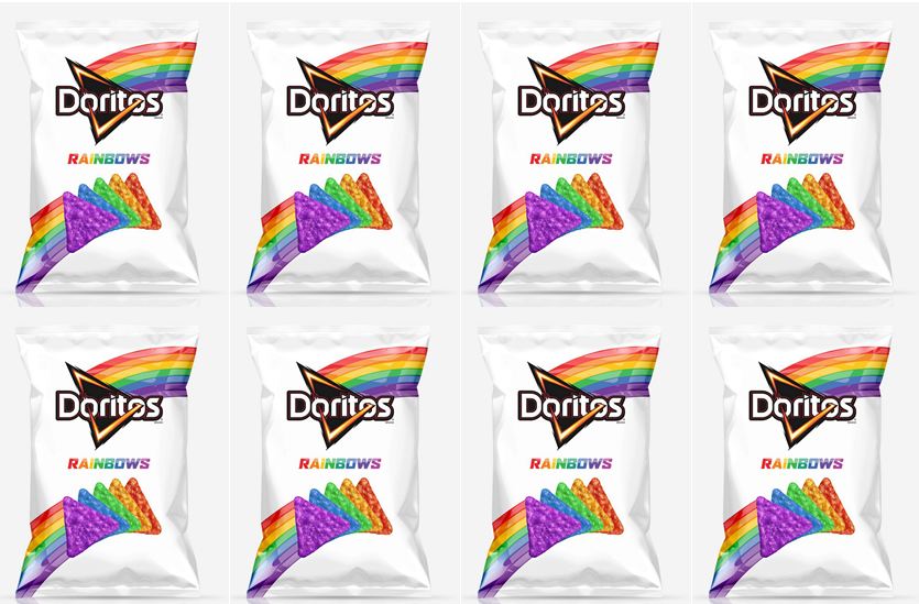 Doritos Rainbows are the multicoloured crisp with a good heart