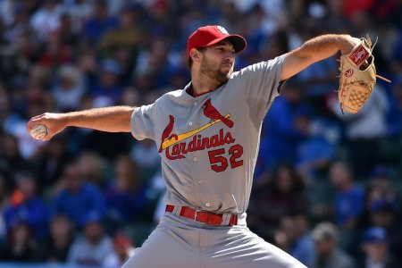 St. Louis Cardinals starting pitcher Michael Wacha pitches against the Chicago Cubs at Wrigley Field. Sep 19 2015 Chicago IL USA. Jasen Vinlove-USA TODAY Sports