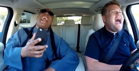 Stevie Wonder and James Corden sing carpool karaoke