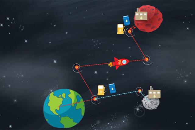 A fuel producing plant on the Moon would make a journey to Mars much cheaper found MIT researchers