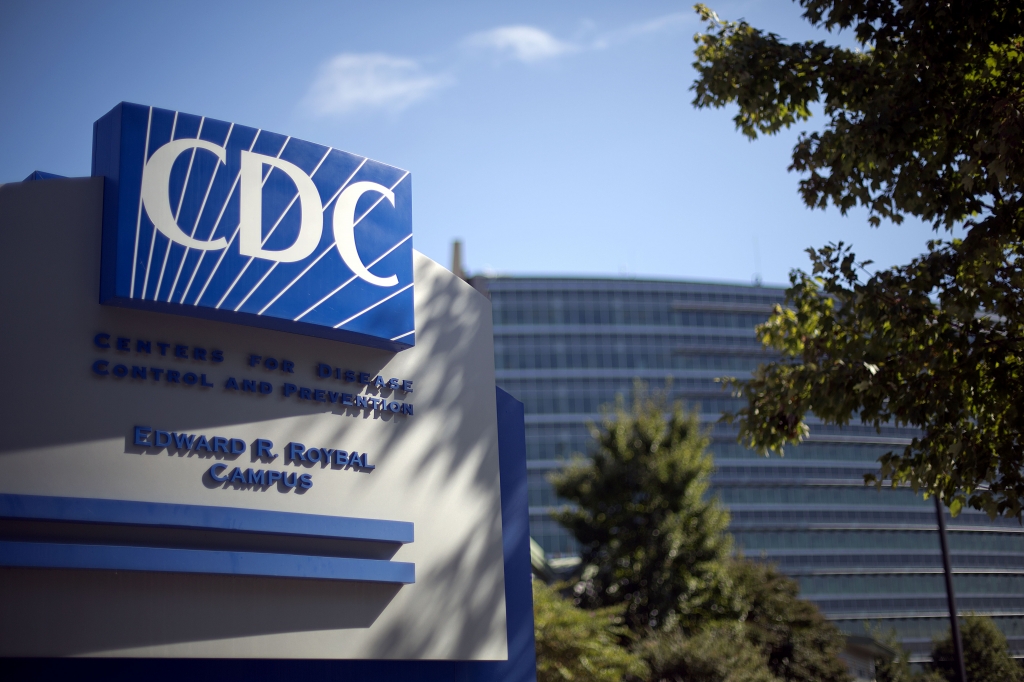 A sign marks the entrance to the federal Centers for Disease Control and Prevention in Atlanta