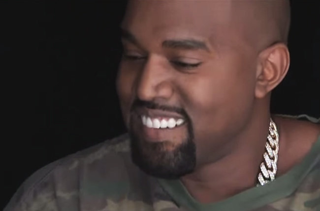 A still from Kanye West In Camera Live Interview SHOWstudio. 
     Courtesy of SHOWstudio