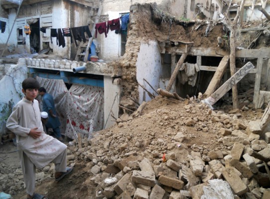 AFP  Basit ShahA boy stands on the rubble of houses in Kohat Pakistan