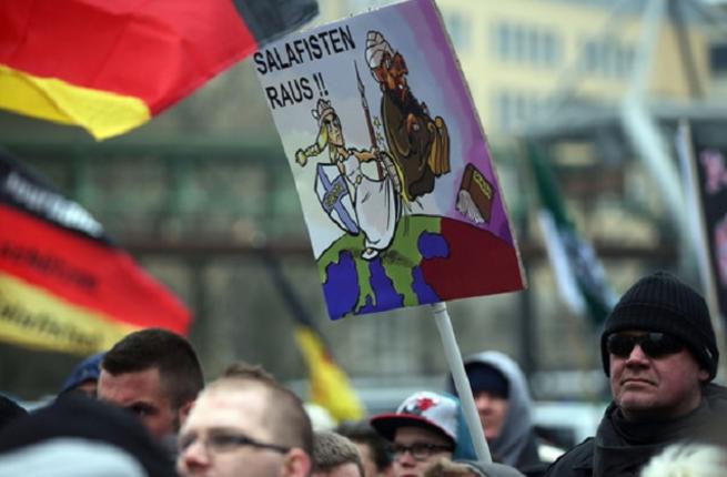 At least 7,000 PEGIDA protesters took part in the demonstration against refugees