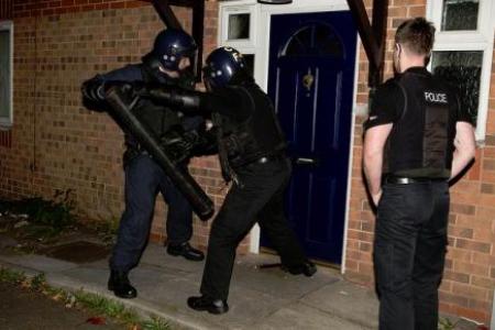 BREAKING AN ENTRY GMP searching homes in Salford this morning