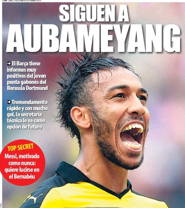 Barcelona are keen on signing Pierre Emerick Aubameyang according to Mundo Deportivo