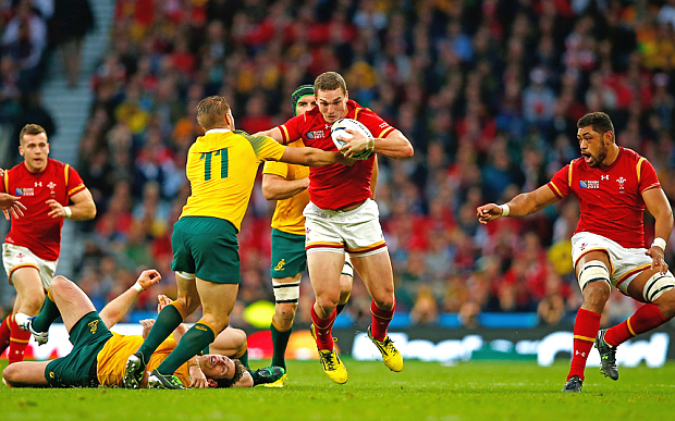 George North takes it to Australia in the Wales's final pool match