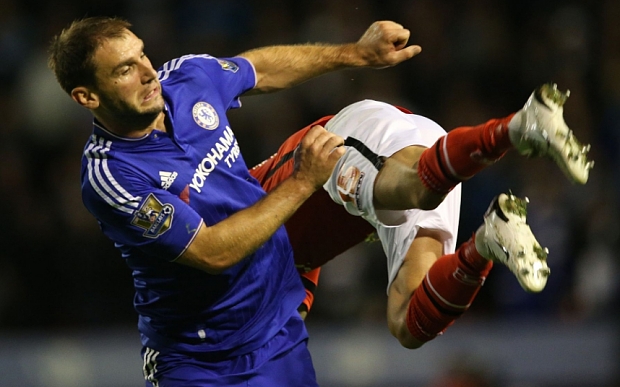 Branislav Ivanovic in action for Chelsea