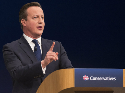 David Cameron addressed Conservative party members today