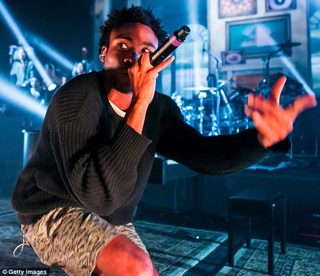 Upset Fans at the sold-out show were disappointed after Gambino aka actor Donald Glover- who plays Troy in hit show Community- spent the first 40 minutes of his set behind turntables