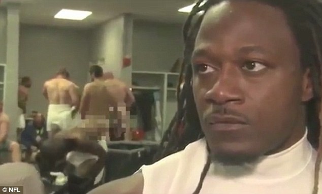 NFL Network journalist Albert Breer was interviewing Cincinnatti Bengals player Adam'Pacman Jones after the team's victory over Buffalo on Sunday when NFL cameras accidentally caught Bengals players stripping down for the showers