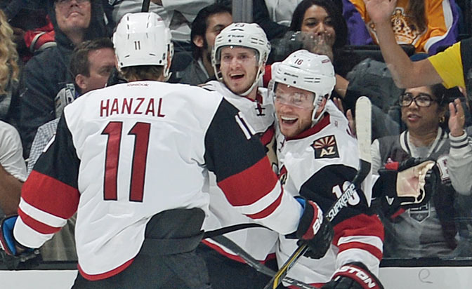 Coyotes go for three Kessel Mc David debut at home The Arizona Coyotes chase for