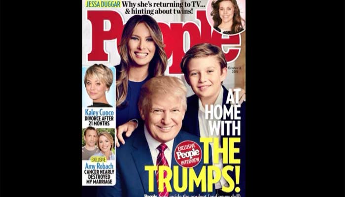 Donald Trump and his family is on the cover of People Magazine