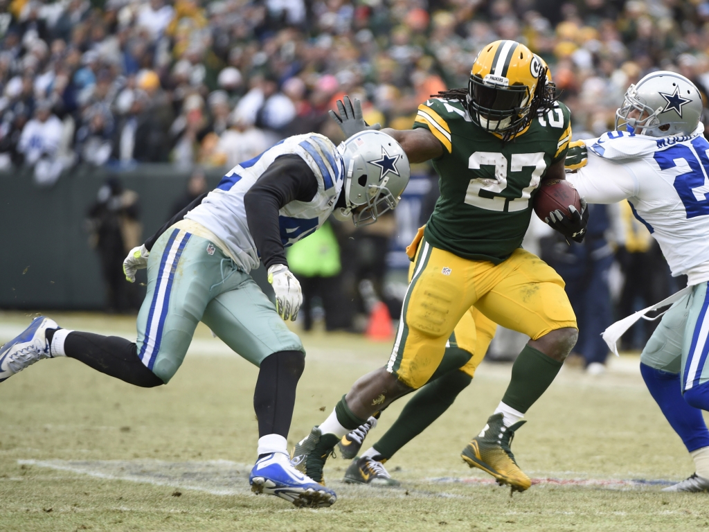 Eddie Lacy is finally getting used to the weather in Green Bay