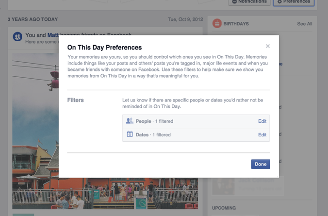 Facebook lets you filter bad memories out of your nostalgia