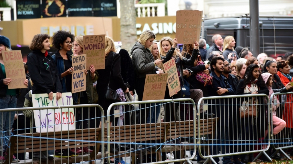 Feminist protesters storm the red carpet at Suffragette premiere