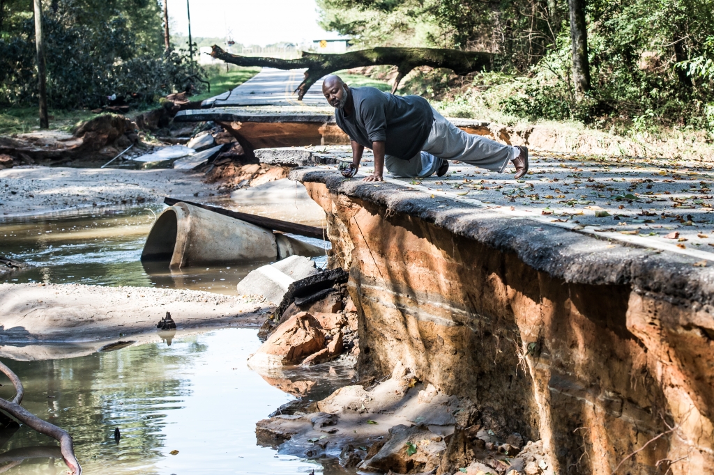 Eastover South Carolina. The state of South Carolina experienced record rainfall amounts over the weekend and continues to face resulting flooding. (Pho