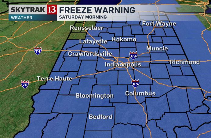 First Frost & Freeze of the Season Expected