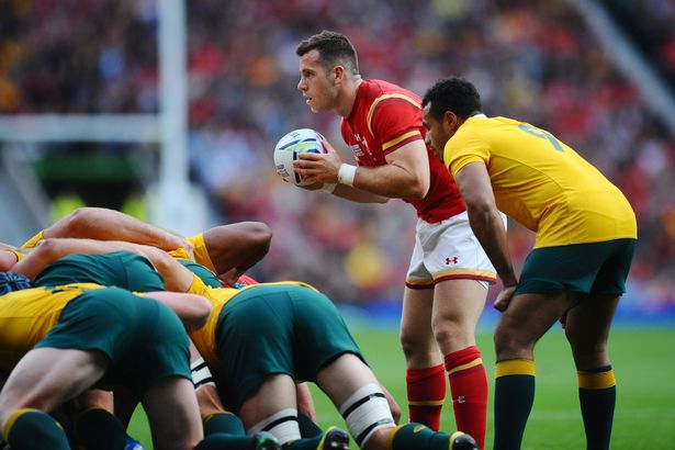 Gareth Davies looks to put the ball into the scrum