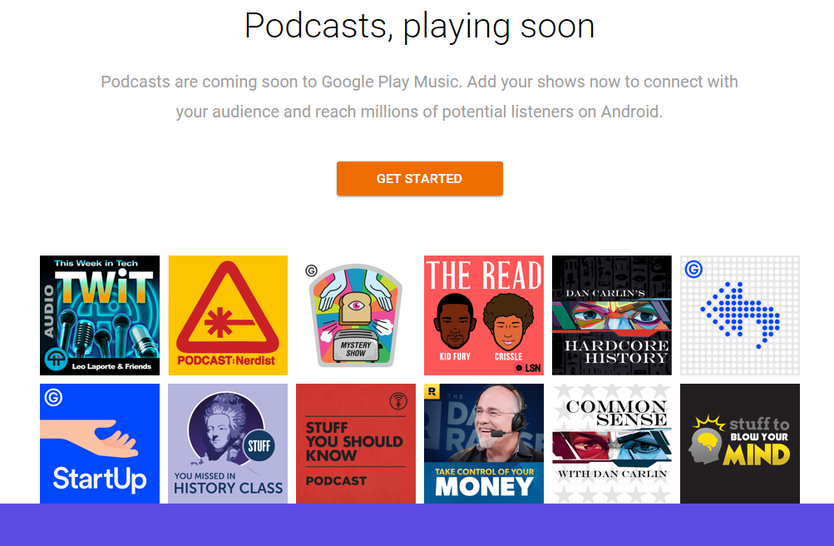 Google Play Music will gain podcasts as part of its next iteration.                Google