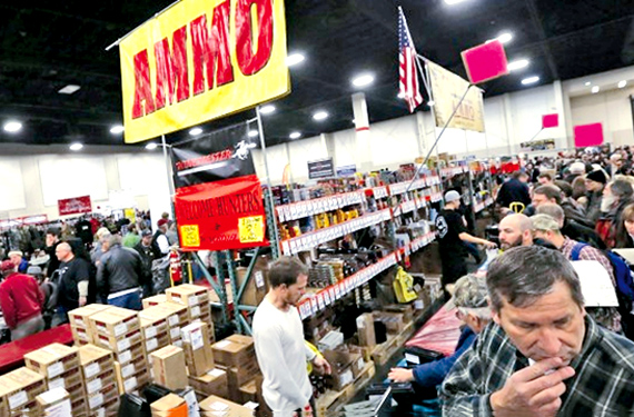 Ammunition for sale at a Rocky Mountain Gun Show in Sandy Utah