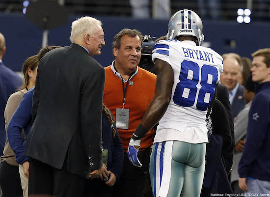 Jerry Jones Chris Christie Dez Bryant