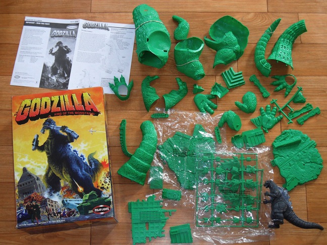 Godzilla toy in pieces