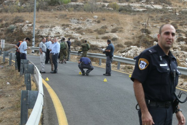 AFP  Hazem Bader Israeli security forces inspect the area where a Palestinian stabbed and wounded an Israeli man before fleeing according to police