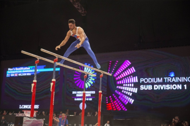 Louis Smith training at the SSE Hydro yesterday