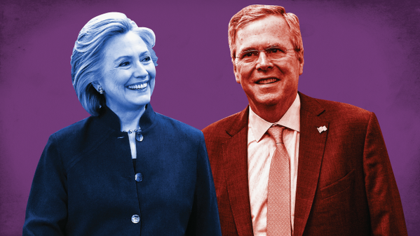 Jeb Bush and Hillary Clinton