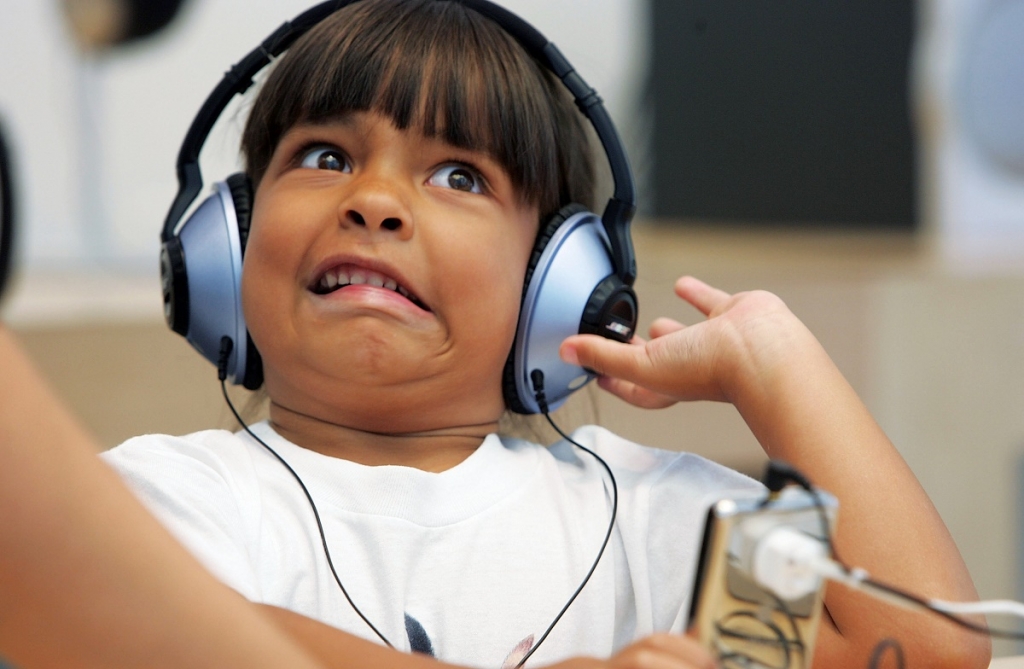 Kid Listening to Music