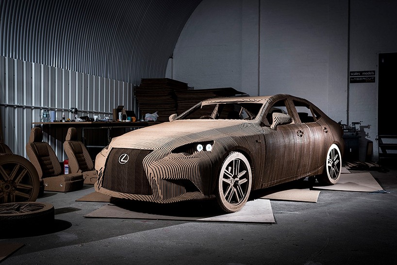 Lexus creates working full size vehicle made of CARDBOARD to show off origami