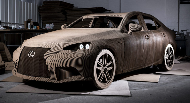 Lexus creates working full size vehicle made of CARDBOARD to show off origami