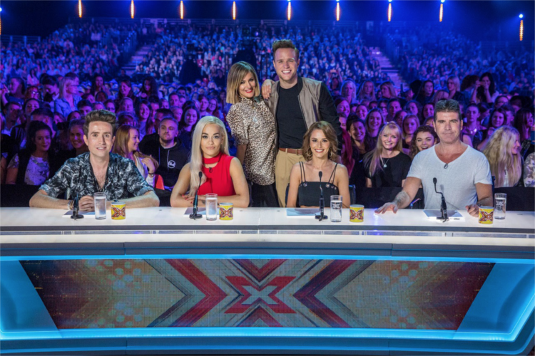 Cheryl Fernandez-Versini Nick Grimshaw Rita Ora Simon Cowell