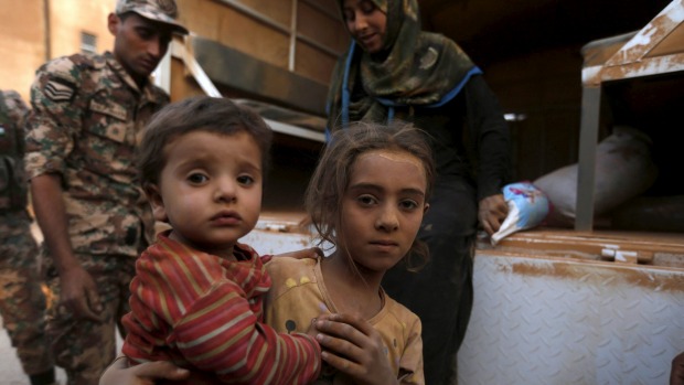 Syrian refugee children in Jordan