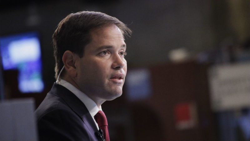 New York City Heckler Accuses Marco Rubio of Cheating on His Wife