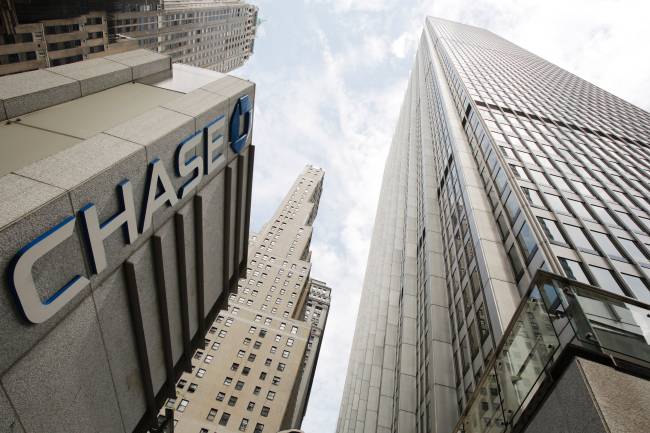 Bank office tower in New York's financial center