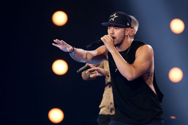 Mason Noise performing at the Six Chair Challenge during the ITV1 talent show The X Factor