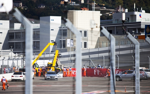 Russian Grand Prix F1 breathes huge sigh of relief as Carlos Sainz survives monumental crash