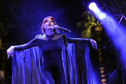 Florence and the Machine performs during the first weekend of the 2012 Coachella Valley Music and Arts Festival in Indio Calif. Former Supergrass frontman Gaz Coombes electronica artist