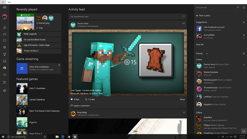 Xbox beta Windows 10